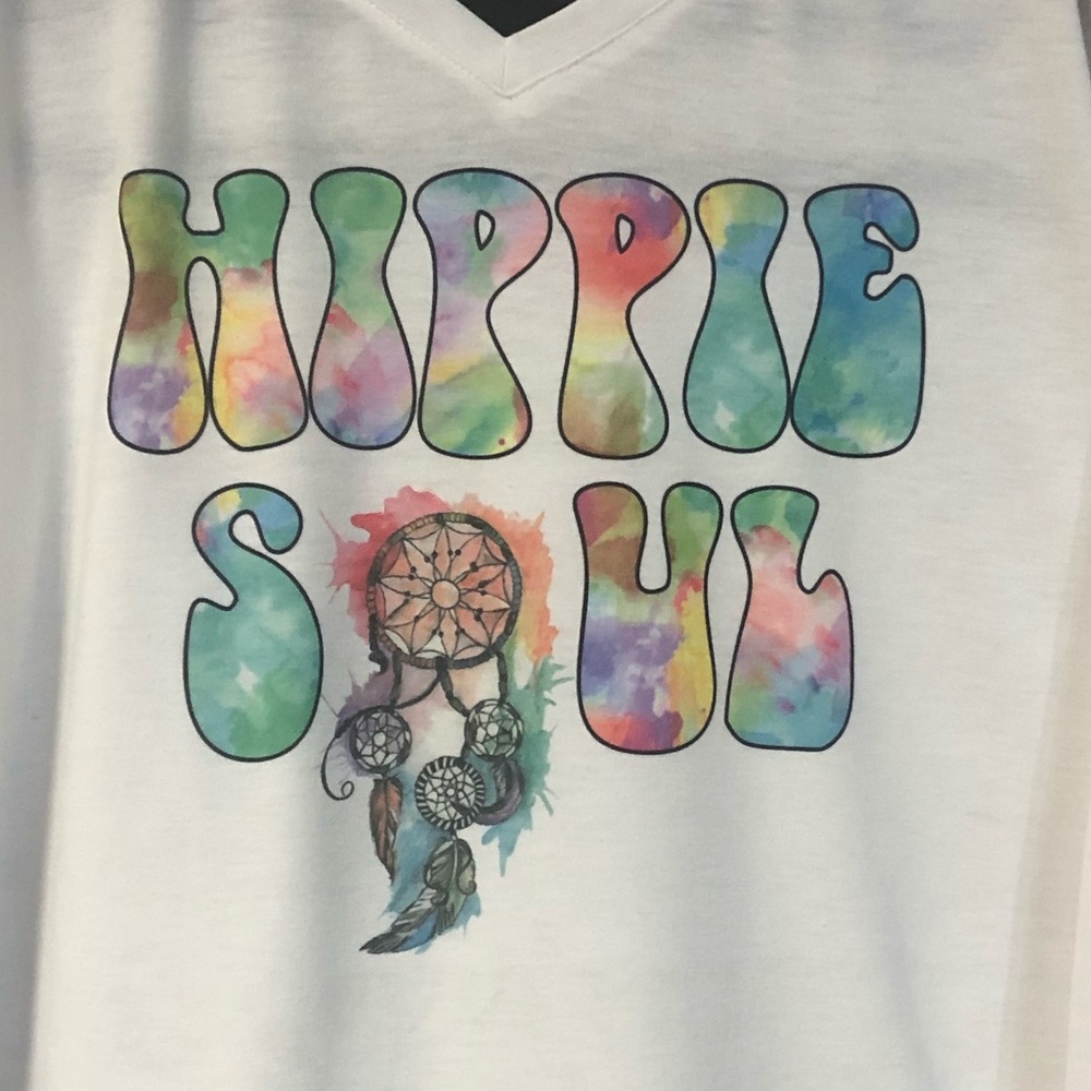 White V - Neck longslleve sublimation Print